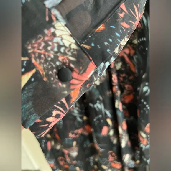 All Saints Valero Flutter Dress 8 - Picture 10 of 12